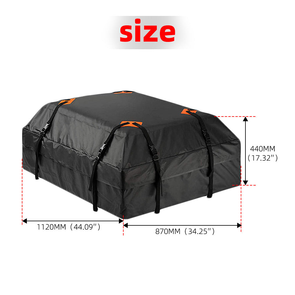 Car Roof Bag 420D Reinforced Oxford Fabric Waterproof Sun Protection Camping Outdoor Luggage Storage Bag