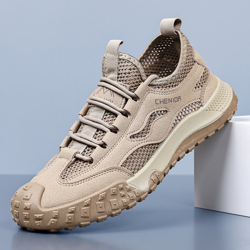 Work Safety Shoes for Men, Breathable Mesh Casual Shoes, Slip-Resistant Durable Hiking Shoes