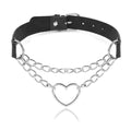 PU Leather Alloy Collar with Rope for Adult Accessories, Neck Strap for Women, Sexy Choker with Tether