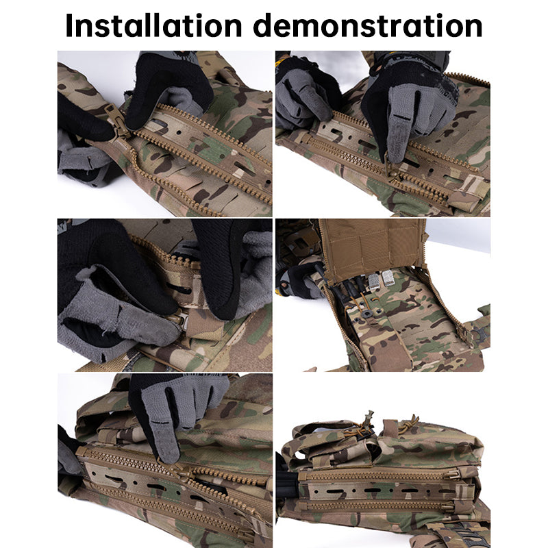 Ferro Style #10 Zipper MOLLE Panel – Tactical Rear Extension for FCPC Plate Carrier