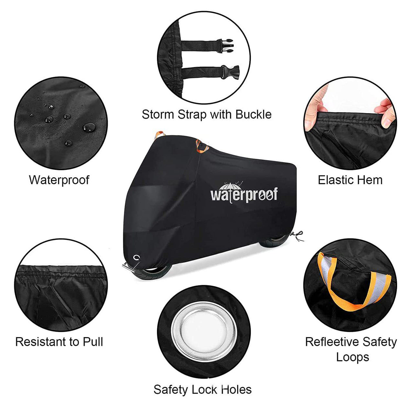 Polyester Taffeta Oxford Fabric Electric Vehicle Cover Waterproof Sun Protection Motorcycle