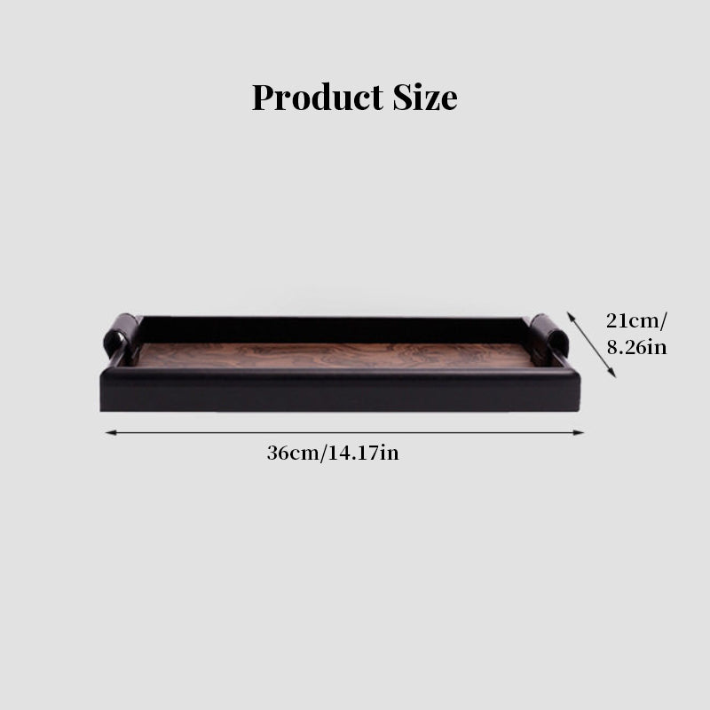 Vintage Volcanic Pattern Hotel Luxury Tea Tray: High-End Living Room Storage & Desktop Organizer