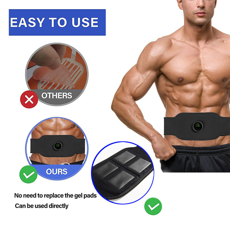EMS Abdominal Belt  Abdominal Trainer Fitness Massage Waistband, No Gel Required