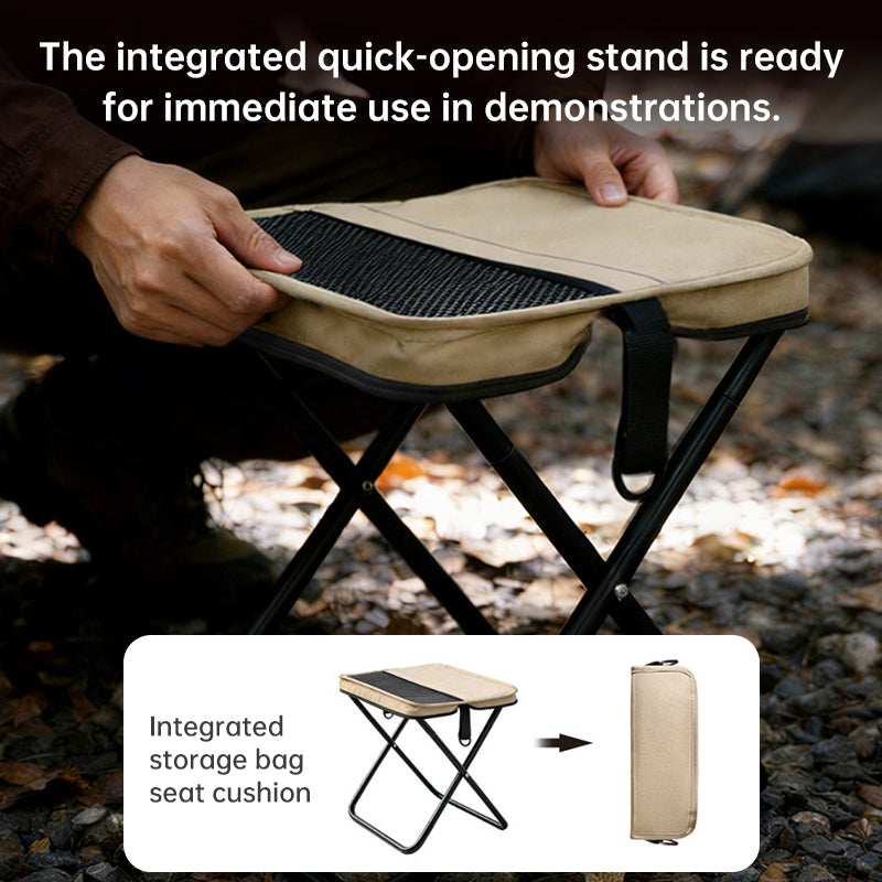 Outdoor Folding Chair, Portable Fishing Chair, Compact Train Stool, Foldable Camping Chair, Mini Camping Bench
