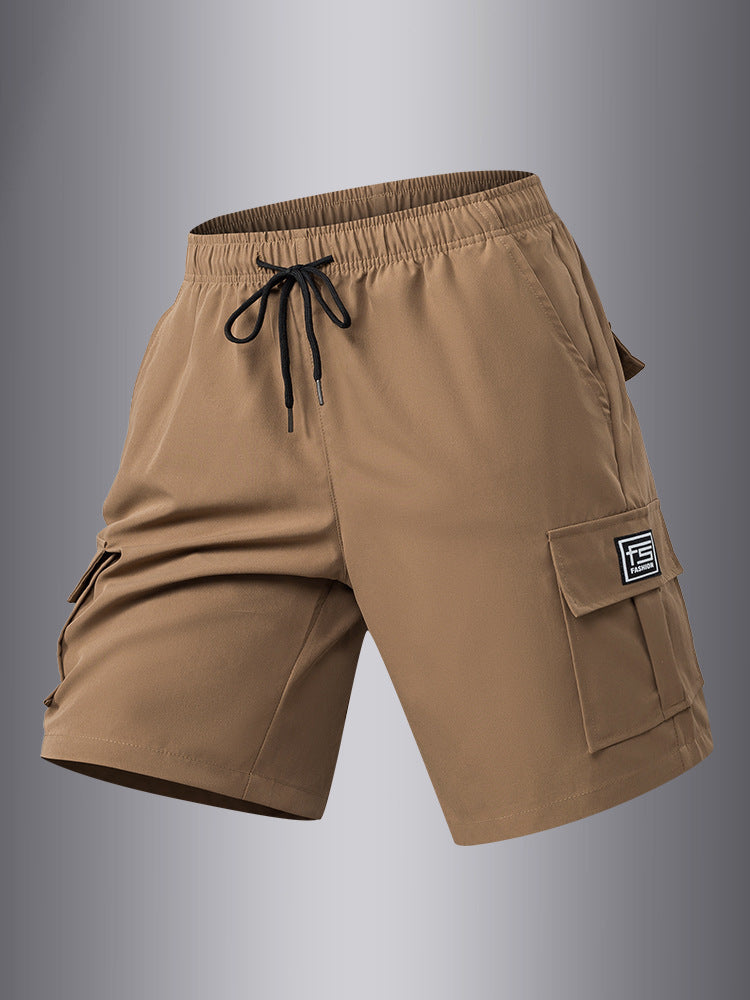 size standard summer cargo shorts for men, casual outdoor hiking multi-pocket shorts