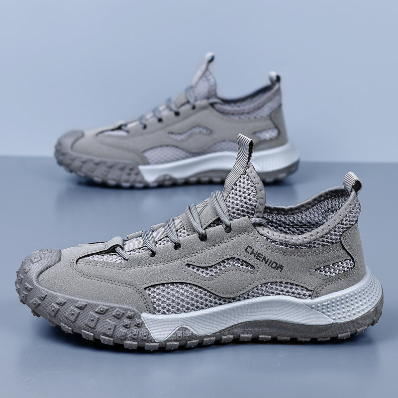 Work Safety Shoes for Men, Breathable Mesh Casual Shoes, Slip-Resistant Durable Hiking Shoes