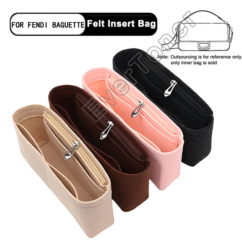 Solid Color Cosmetic Phone Storage Organizer Large Capacity Inner Bag Compartment