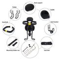 Heavy Duty Front Bicycle Child Seat - Supports 35kg - Adjustable Kids Bike Seat with 3-Point Safety Belt & Non-Slip Pedals