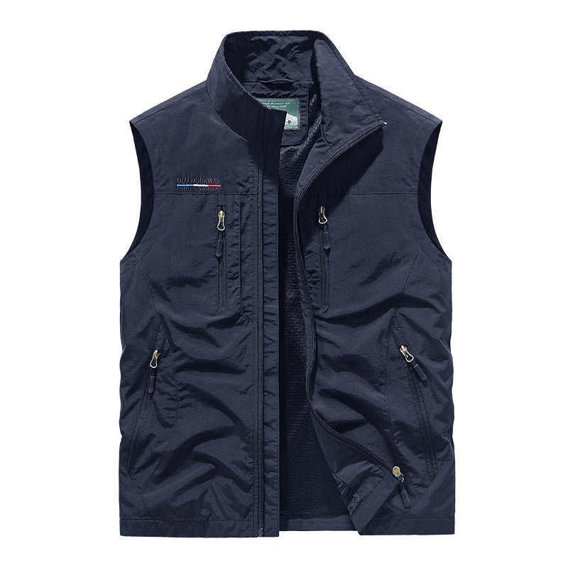 Big Size Men's Vest Outdoor Sports Fishing Sleeveless Jacket