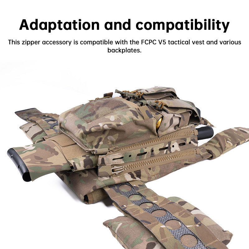 Ferro Style #10 Zipper MOLLE Panel – Tactical Rear Extension for FCPC Plate Carrier