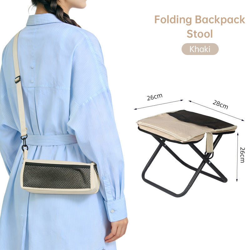 Outdoor Folding Chair, Portable Fishing Chair, Compact Train Stool, Foldable Camping Chair, Mini Camping Bench