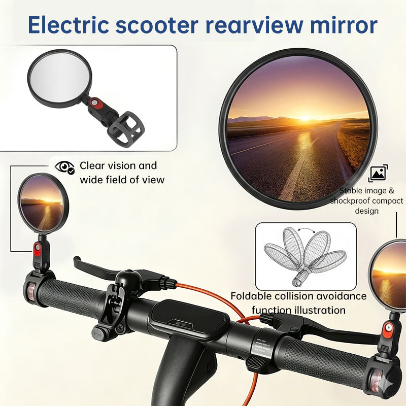 Electric Scooter Rearview Mirror for Ninebot MAX G3/G2/G30/ZT3/GT3/F3/E2/F2Pro/F2Plus/C2Pro/E8/F40/P100 Models