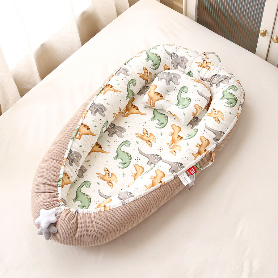 Removable and washable portable baby crib baby pillow travel crib