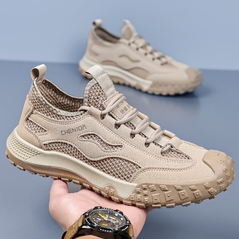 Work Safety Shoes for Men, Breathable Mesh Casual Shoes, Slip-Resistant Durable Hiking Shoes