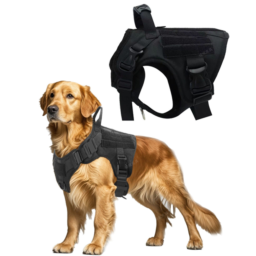 Nylon Tactical Dog Adjustable Vest Training Dog Vest Pet Training Vest with Leash