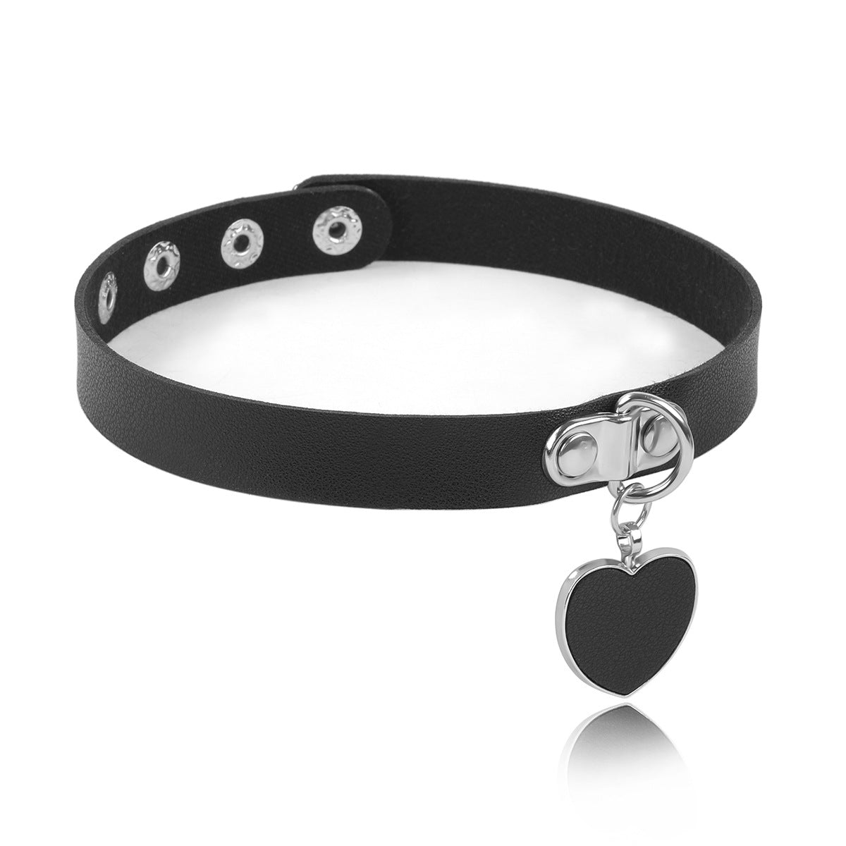 PU Leather Alloy Collar with Rope for Adult Accessories, Neck Strap for Women, Sexy Choker with Tether