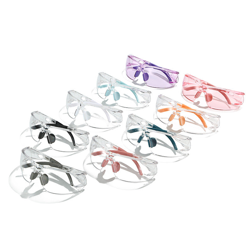 Professional Cycling Protective Glasses Frameless Integrated Safety Goggles Windproof