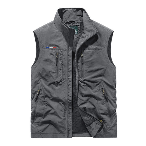 Big Size Men's Vest Outdoor Sports Fishing Sleeveless Jacket