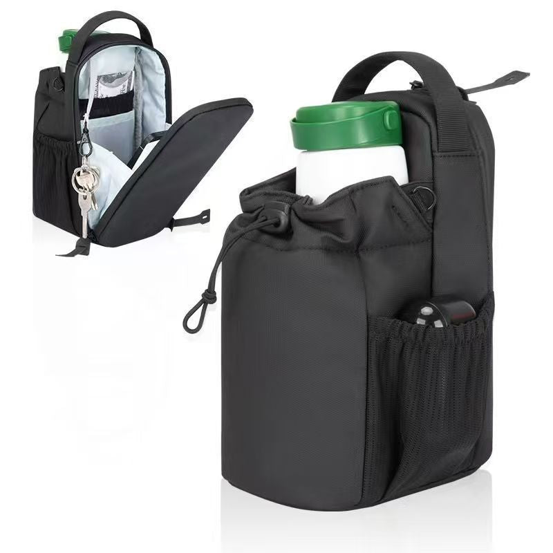 Fitness Magnetic Water Bottle Bag, Large Capacity Multi-Functional Sports Water Bottle Storage Hanging Bag