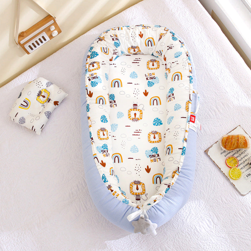 Removable and washable portable baby crib baby pillow travel crib
