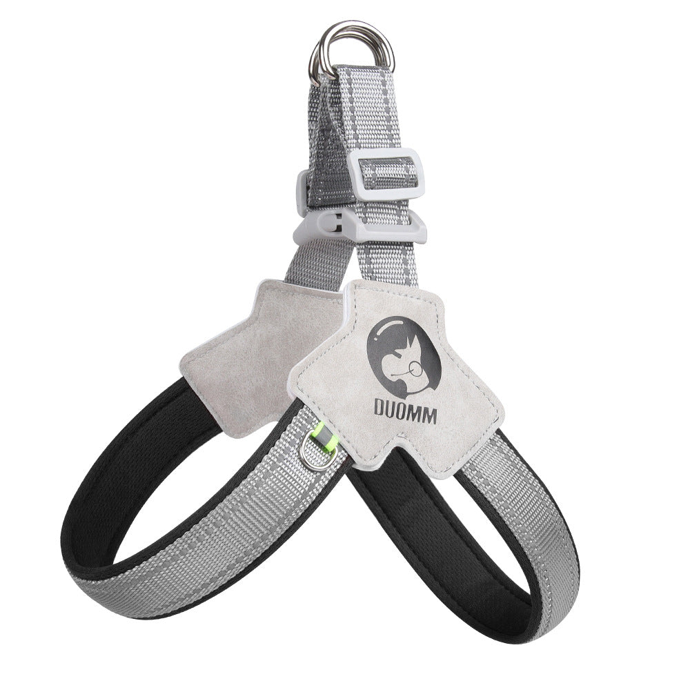 Dog Harness Chest Strap for Small and Medium Dogs, Reflective Leash for Outdoor Walking, Anti-Pull Design for Corgi, Bichon