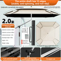 2.0-2.6m Octagonal Fishing Umbrella Portable Beach Sun Shade Camping Parasol UV Waterproof with Carry Bag