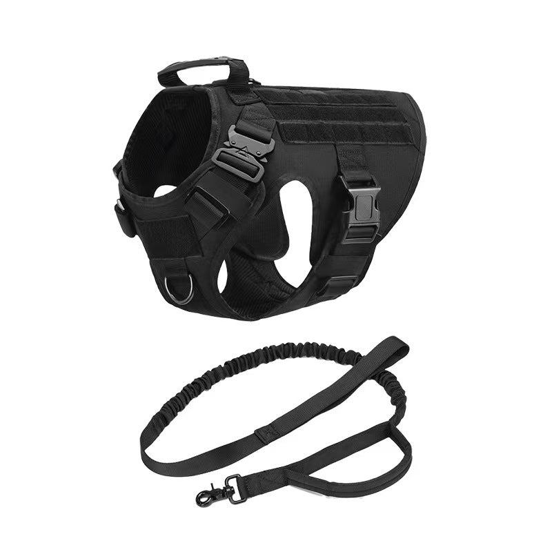 Nylon Tactical Dog Adjustable Vest Training Dog Vest Pet Training Vest with Leash