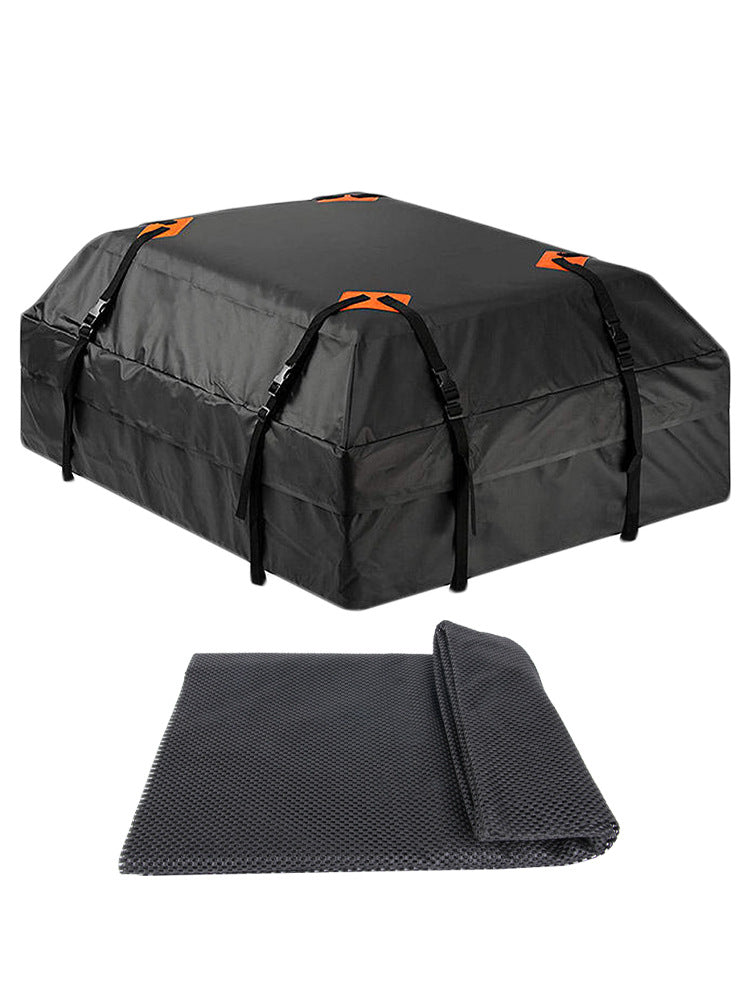 Car Roof Bag 420D Reinforced Oxford Fabric Waterproof Sun Protection Camping Outdoor Luggage Storage Bag