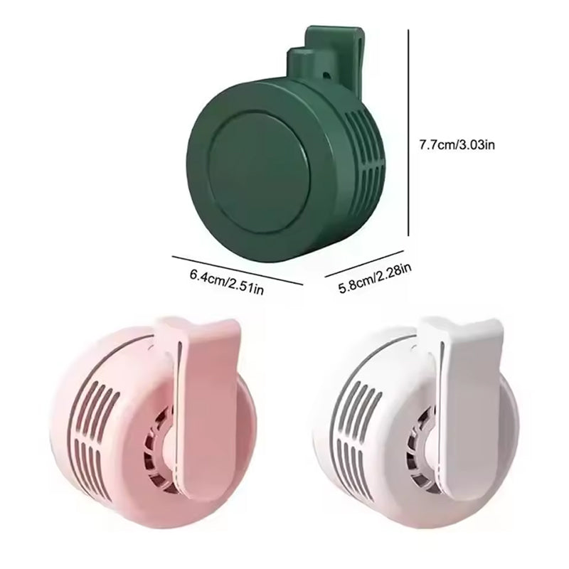 Outdoor Clip-On Fan for Camping & Fishing – Portable Bladeless Neck Fan, USB Rechargeable Belt Fan for Hiking & Travel