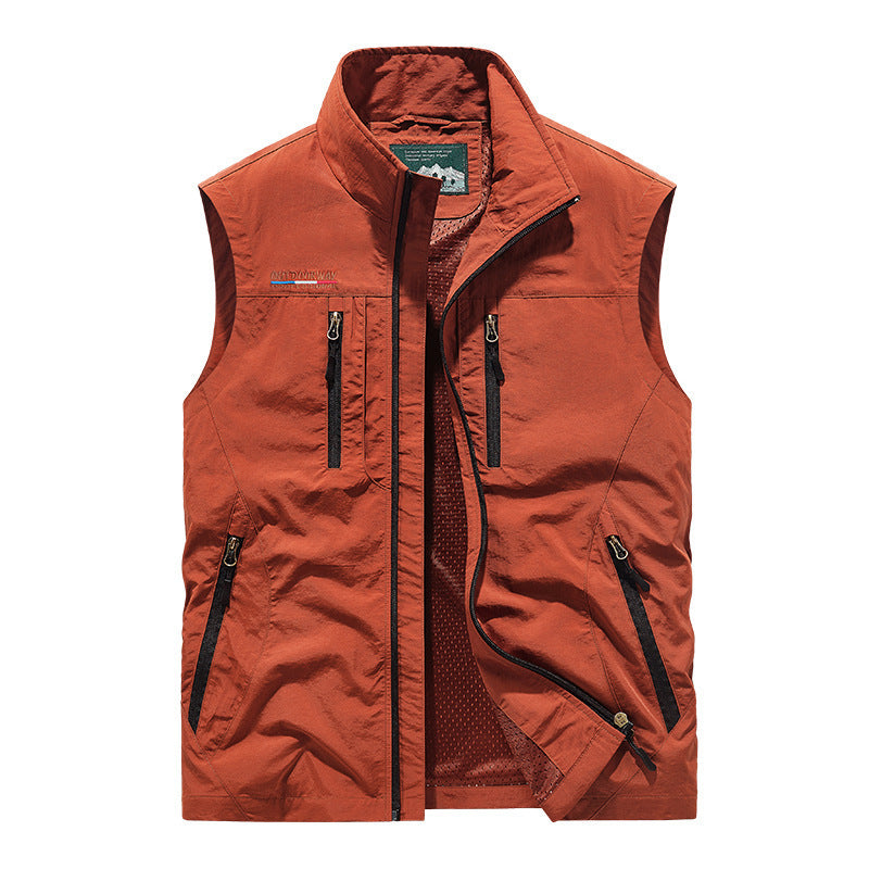 Big Size Men's Vest Outdoor Sports Fishing Sleeveless Jacket