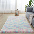 Tie-Dye Rug Living Room Minimalist Modern Coffee Table Mat Bedroom Velvet Full Coverage Bedside Rug Tatami Floor Mat