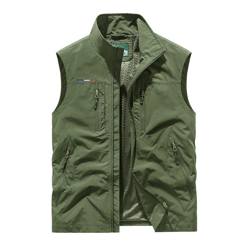 Big Size Men's Vest Outdoor Sports Fishing Sleeveless Jacket