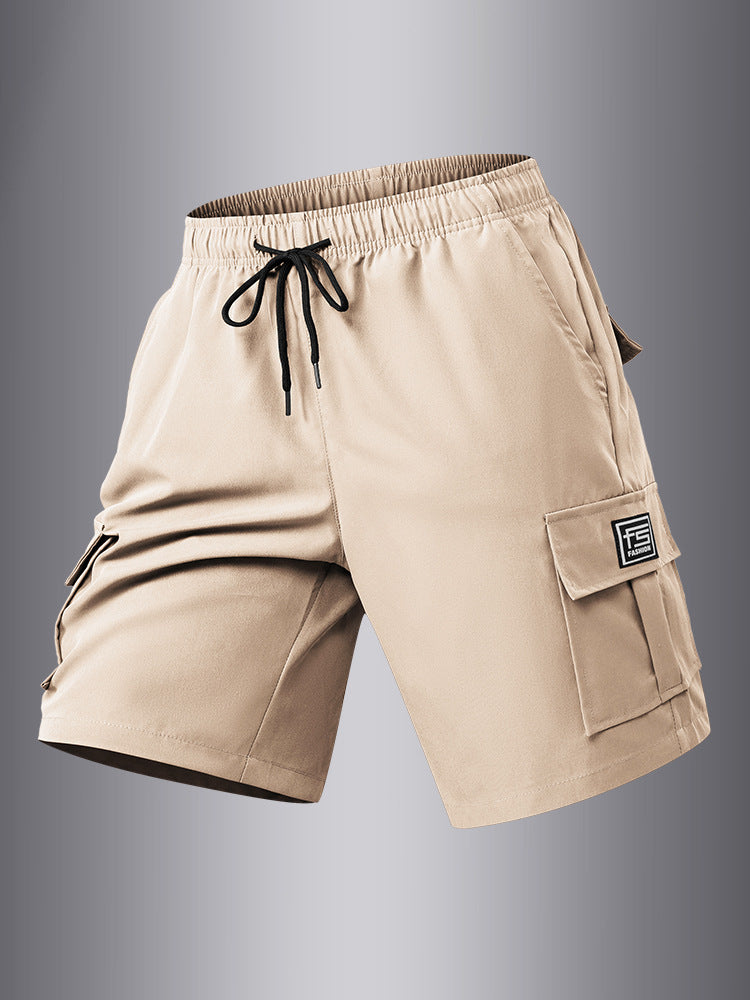 size standard summer cargo shorts for men, casual outdoor hiking multi-pocket shorts
