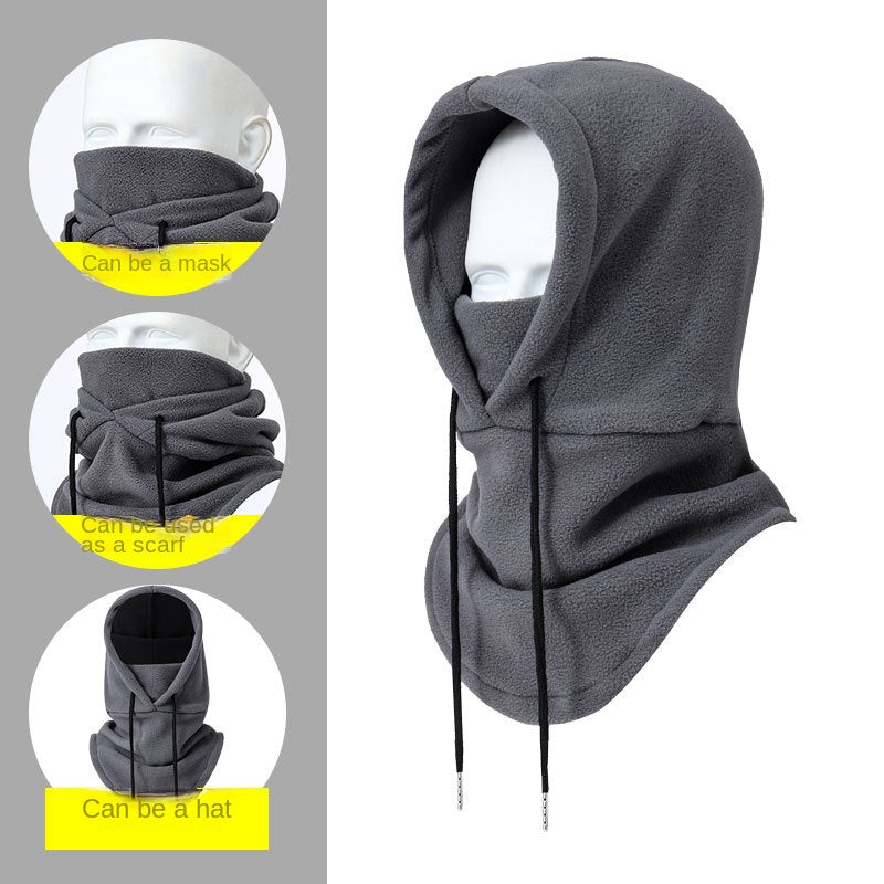 Winter Outdoor Cycling Hat, Warm Thicken Neck Warmer, Ski Head Cover, Polar Fleece Face Mask