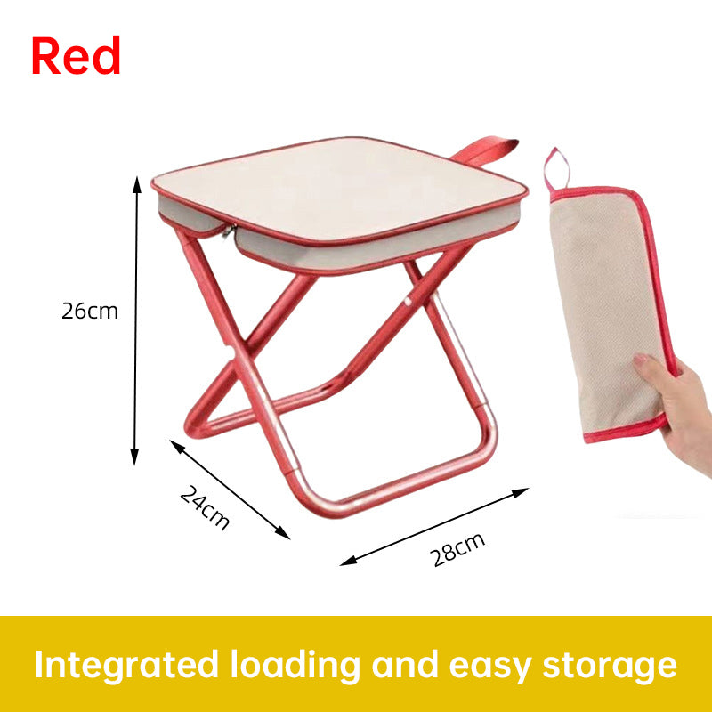 Outdoor Folding Chair, Portable Fishing Chair, Compact Train Stool, Foldable Camping Chair, Mini Camping Bench