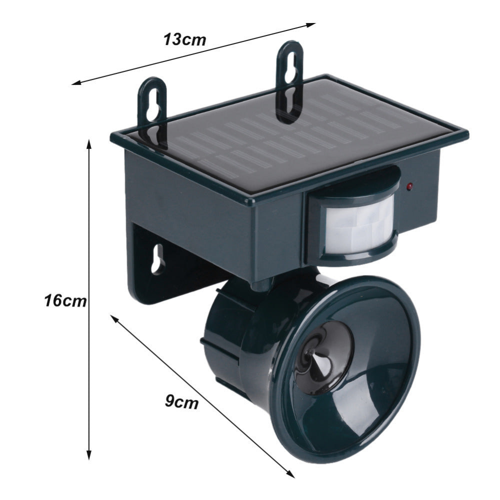 Solar Ultrasonic Animal Repeller for Birds, Deer, Cats, Dogs, and Rats