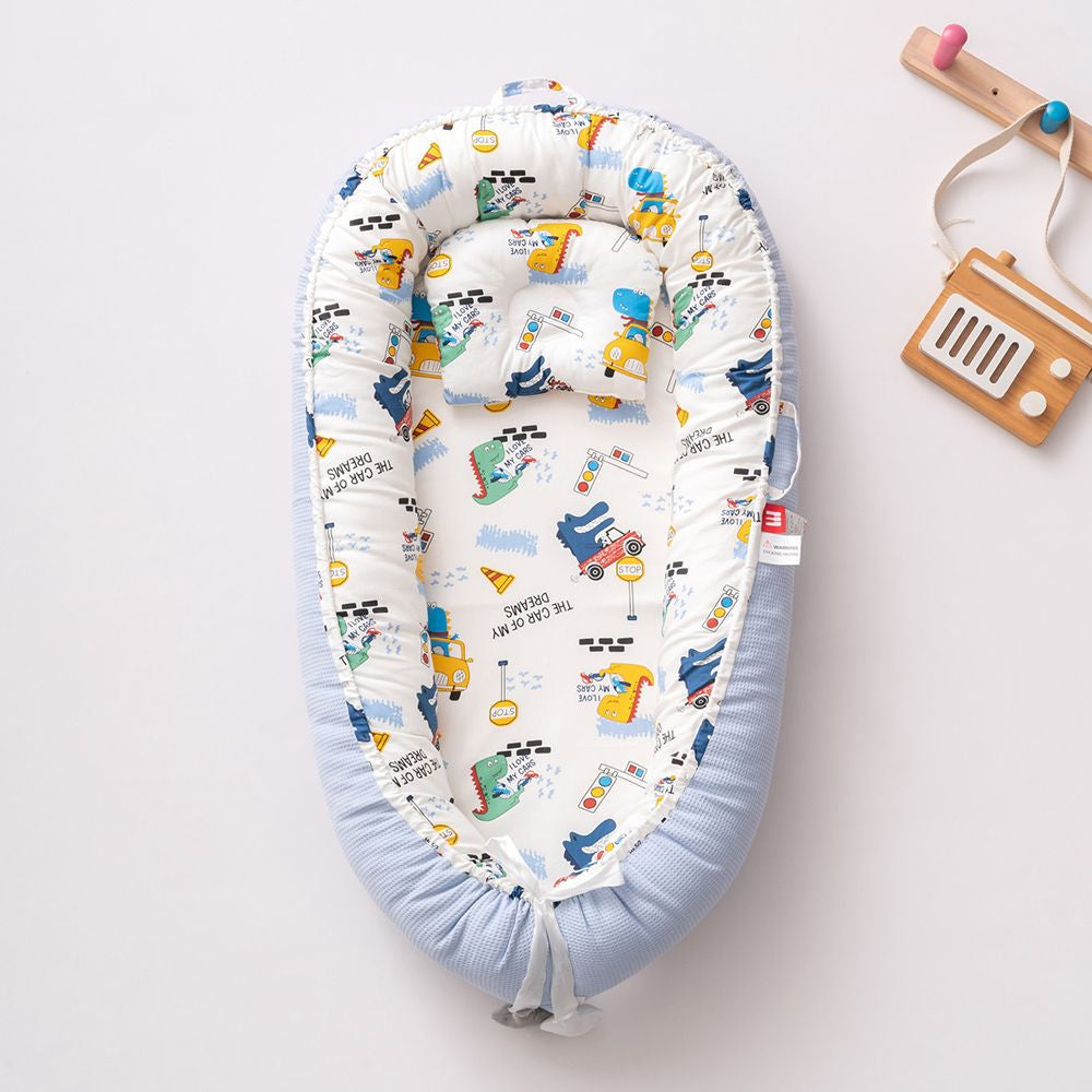 Removable and washable portable baby crib baby pillow travel crib