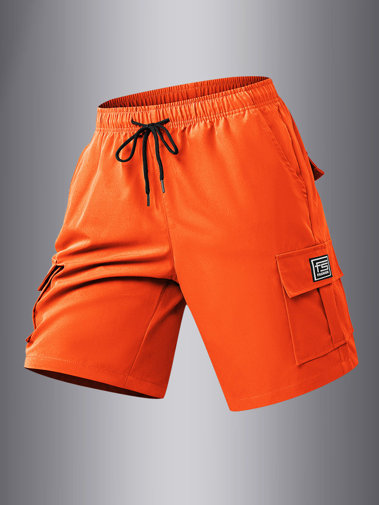 size standard summer cargo shorts for men, casual outdoor hiking multi-pocket shorts