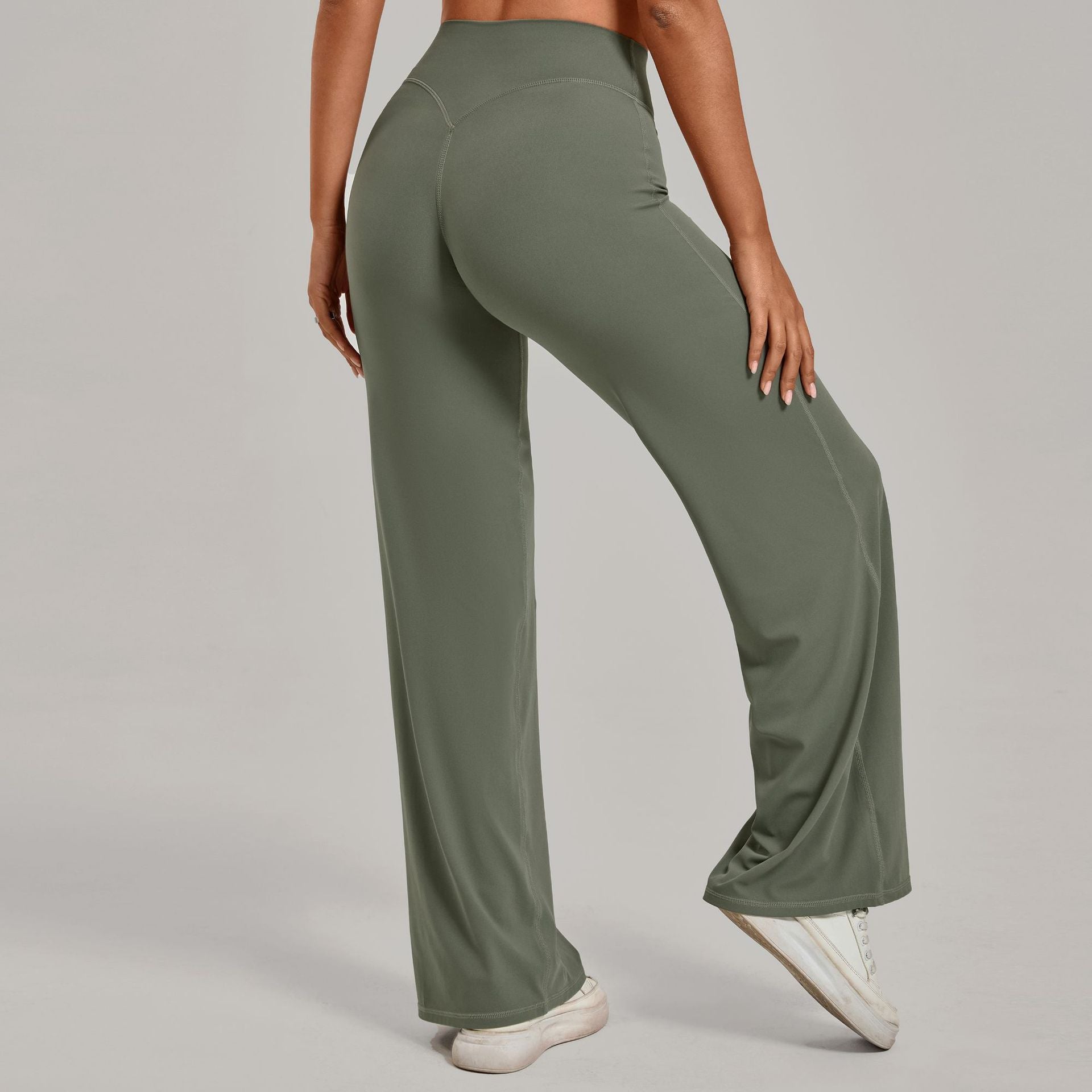 Comfortable High-Waisted Straight Leg Yoga Pants for Women
