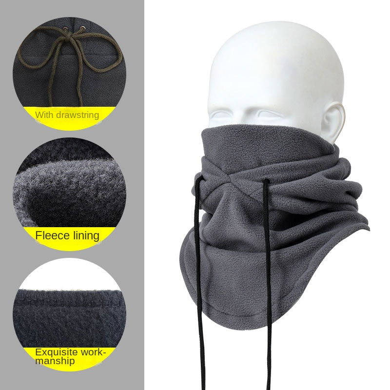 Winter Outdoor Cycling Hat, Warm Thicken Neck Warmer, Ski Head Cover, Polar Fleece Face Mask