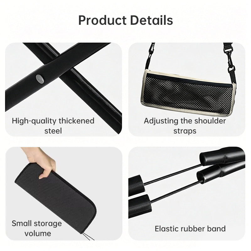 Outdoor Folding Chair, Portable Fishing Chair, Compact Train Stool, Foldable Camping Chair, Mini Camping Bench