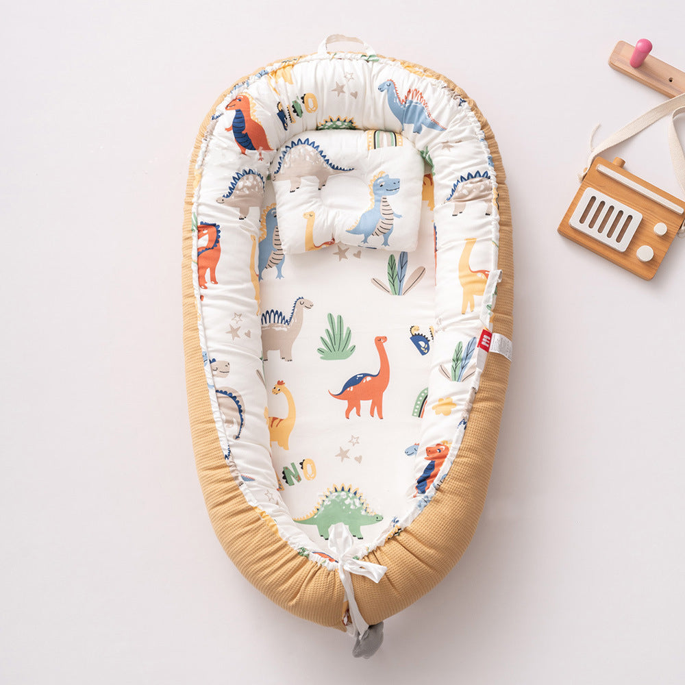 Removable and washable portable baby crib baby pillow travel crib